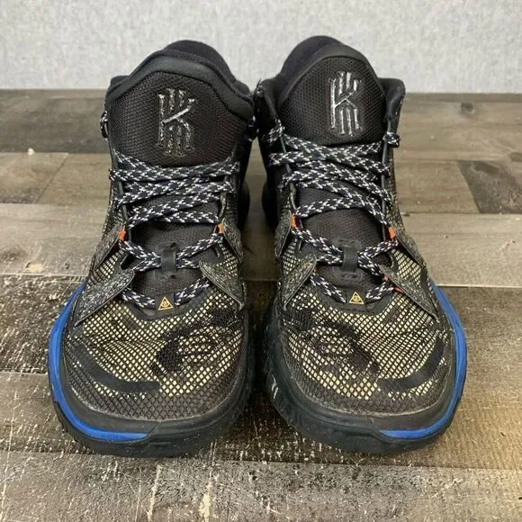 Nike Men’s Size 8.5 Kyrie 7 Grind Basketball Shoes Black Blue Athletic Sneakers
